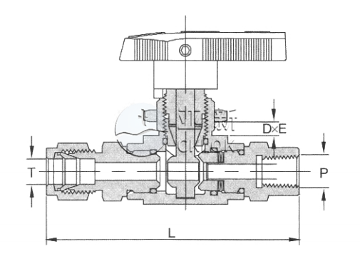 卡套内螺纹蒸汽球阀