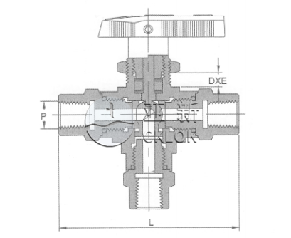 内螺纹三通球阀